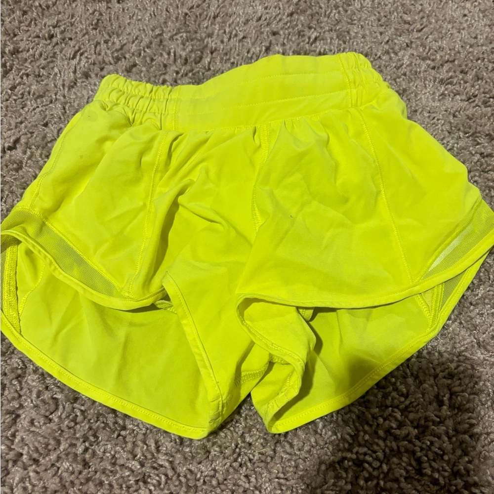 Lululemon Athletica Electric Lemon Athletic Shorts